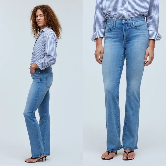Madewell Kick Out Full-Length Jeans Size merrigan wash size 31 flare leg - Picture 1 of 9